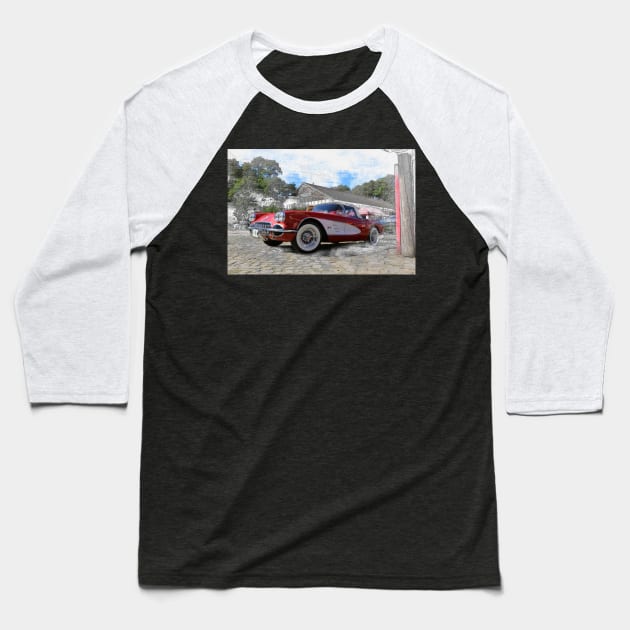 Chevrolet C1 Corvette, Pencil - Original Baseball T-Shirt by hottehue